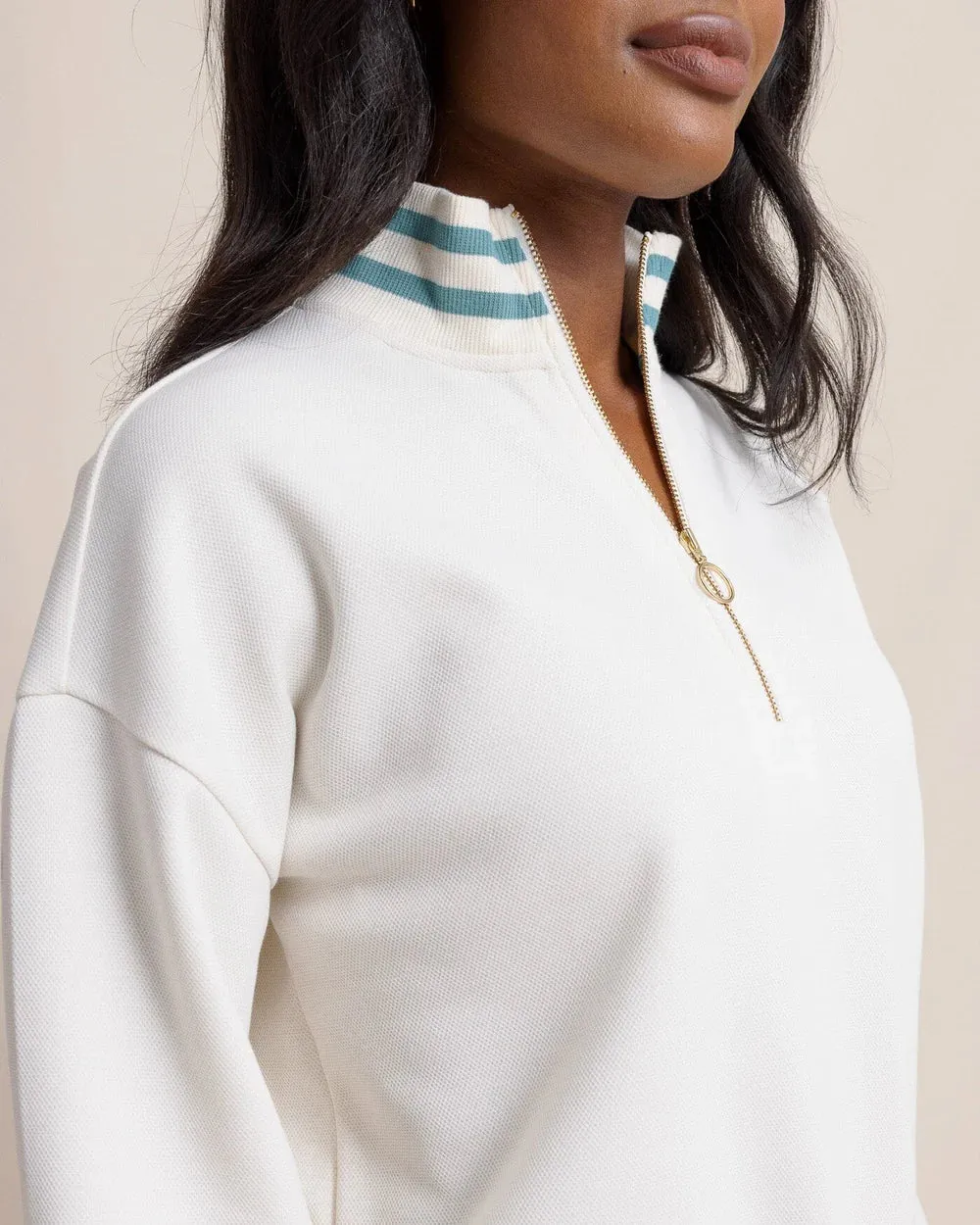 Mercy Luxe Lounge Half Zip Pullover by Southern Tide