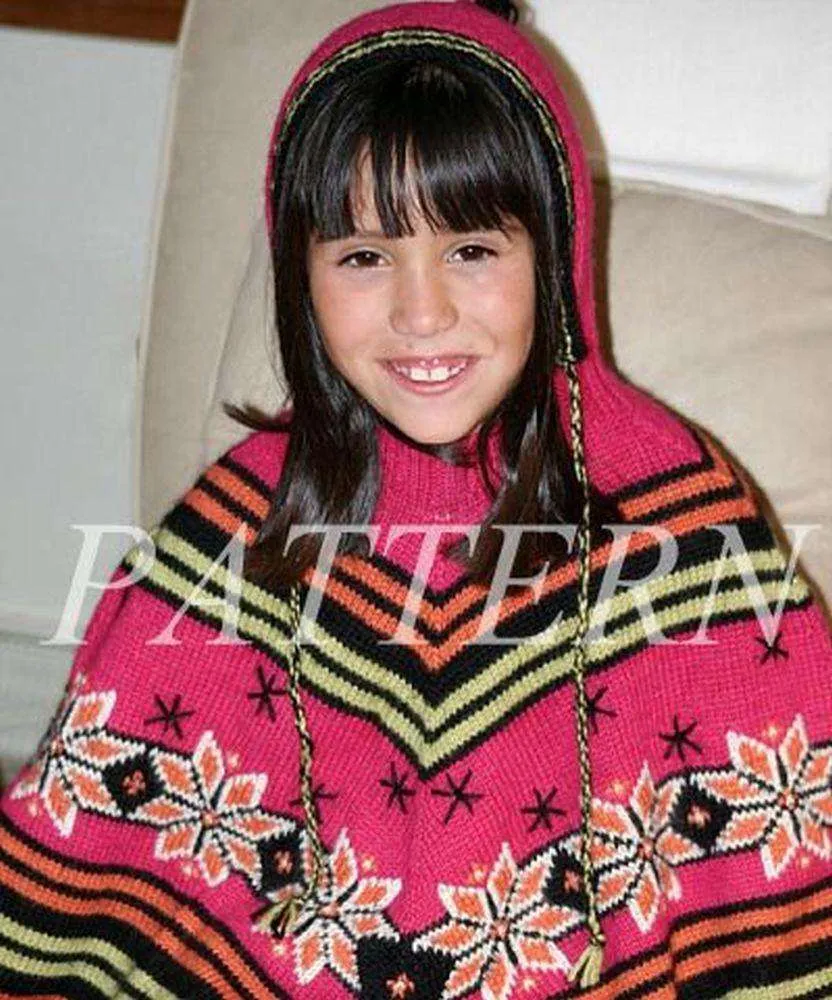 Misti Alpaca Girls Nordic Poncho Pattern