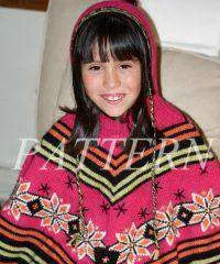 Misti Alpaca Girls Nordic Poncho Pattern