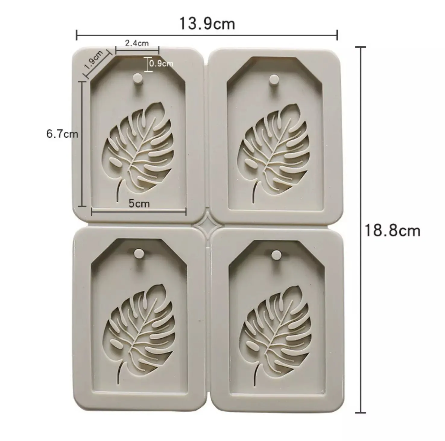 Monstera Leaf Silicone Tag Mold