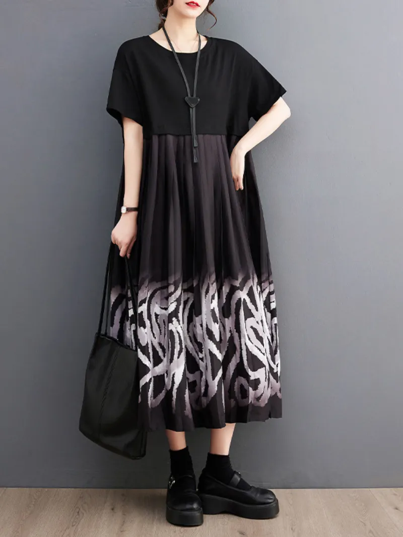 Mud Pie Beautiful Cotton Round Neck Smock Dress