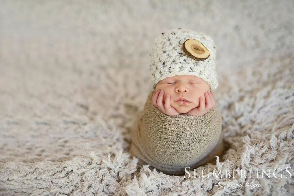 Newborn Baby Hat Oatmeal Beige