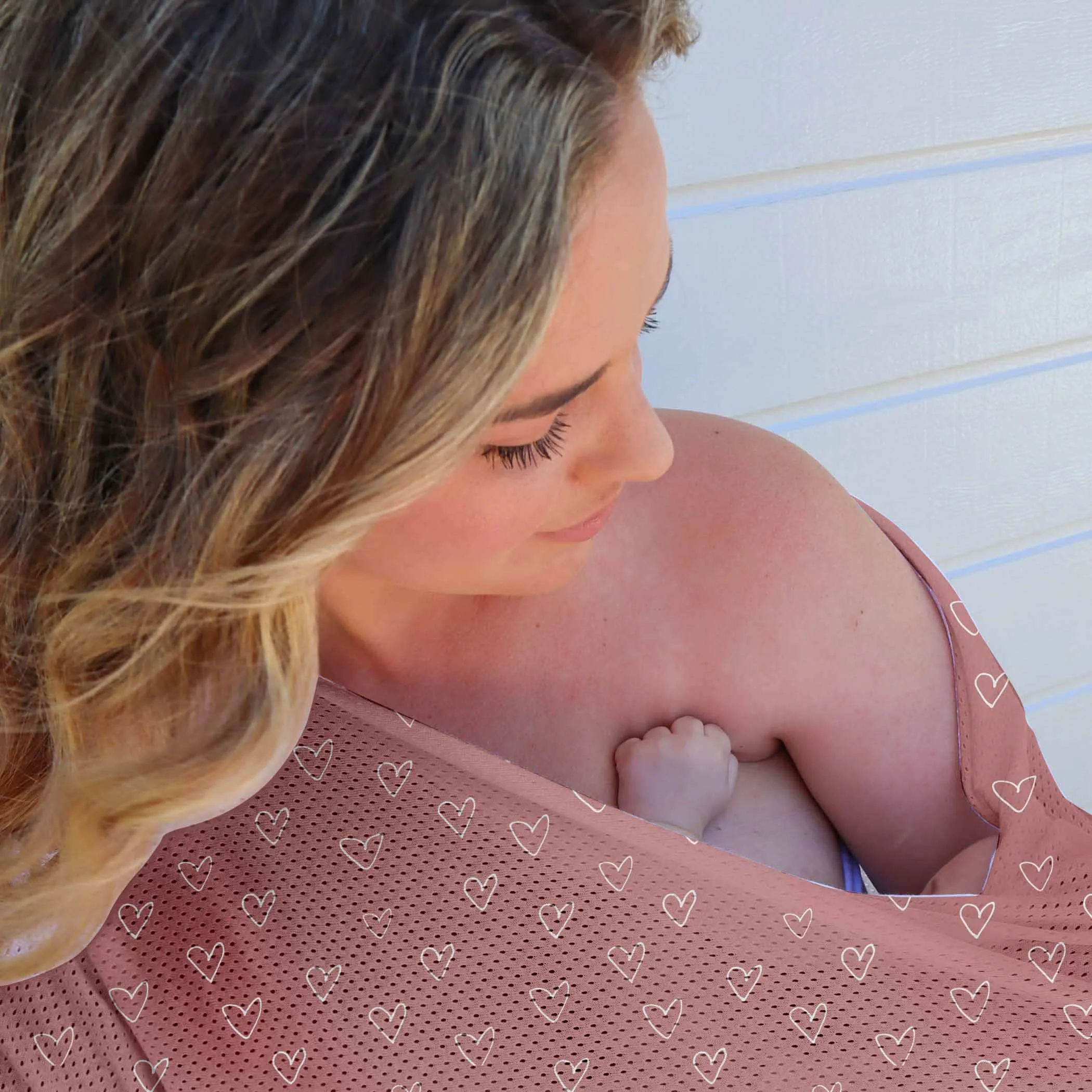 Nordic 2pk AIR  Mesh Nursing Scarf Berry/Rose