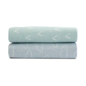 Nordic 2pk AIR  Mesh Nursing Scarf Sky/Mint