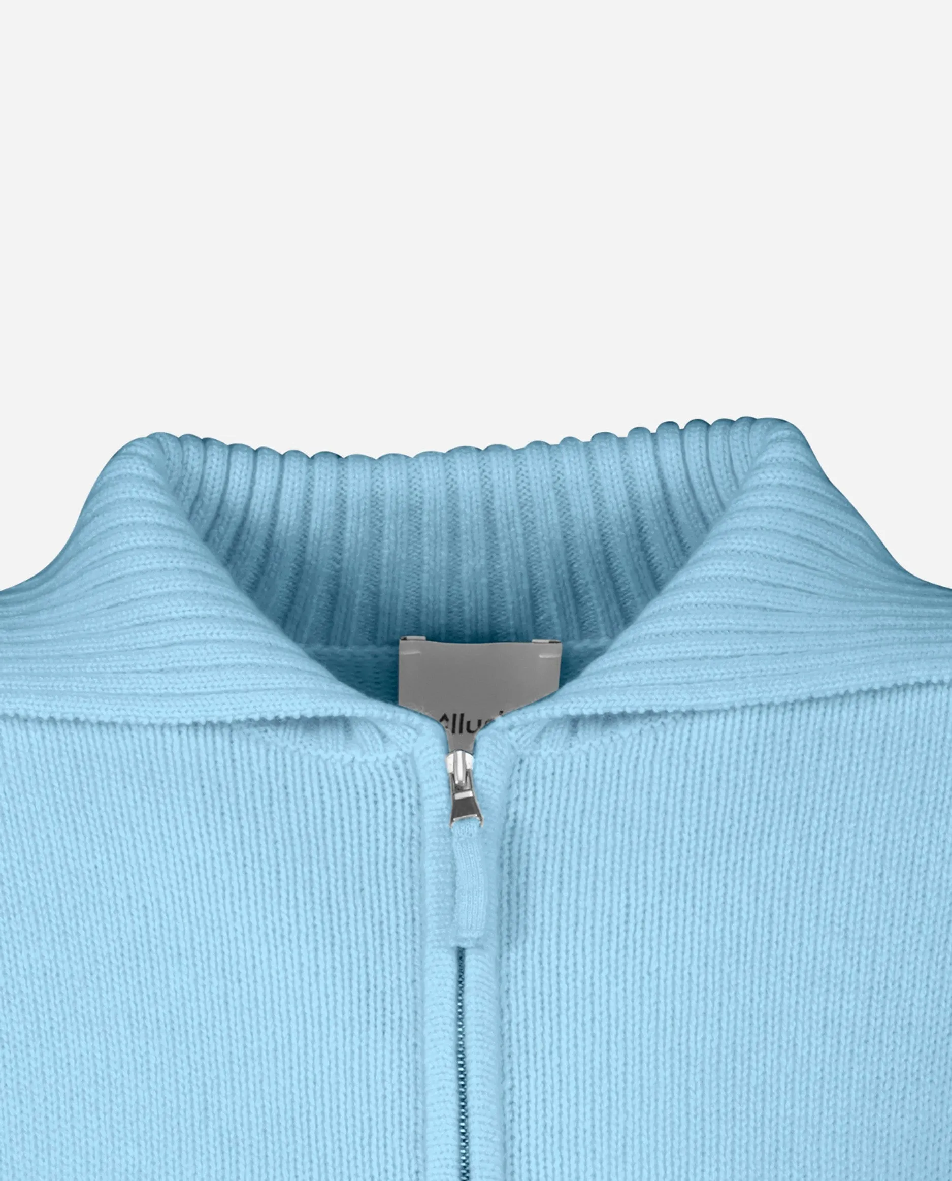 Polo Pullover aus Cashmere in Blau