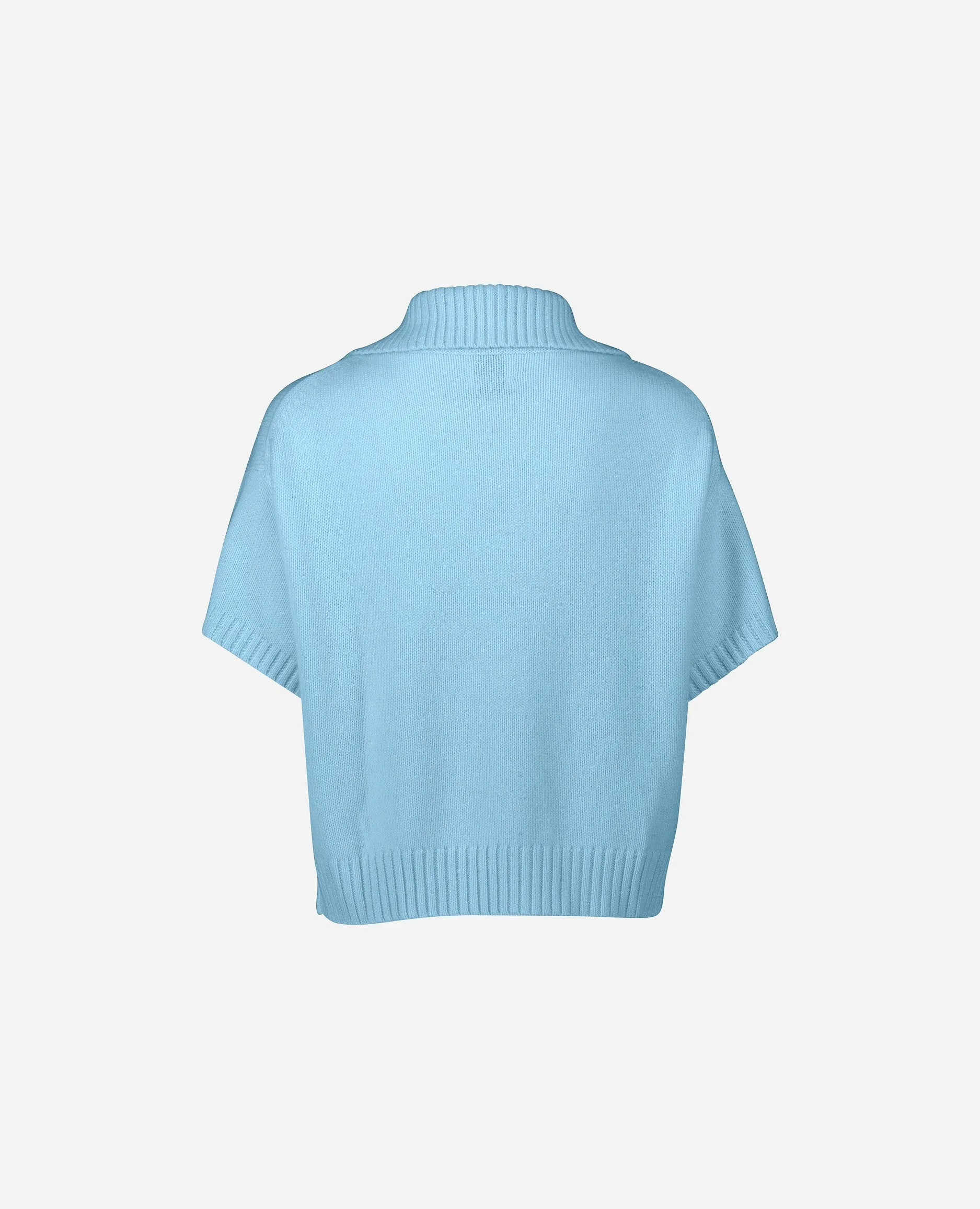 Polo Pullover aus Cashmere in Blau