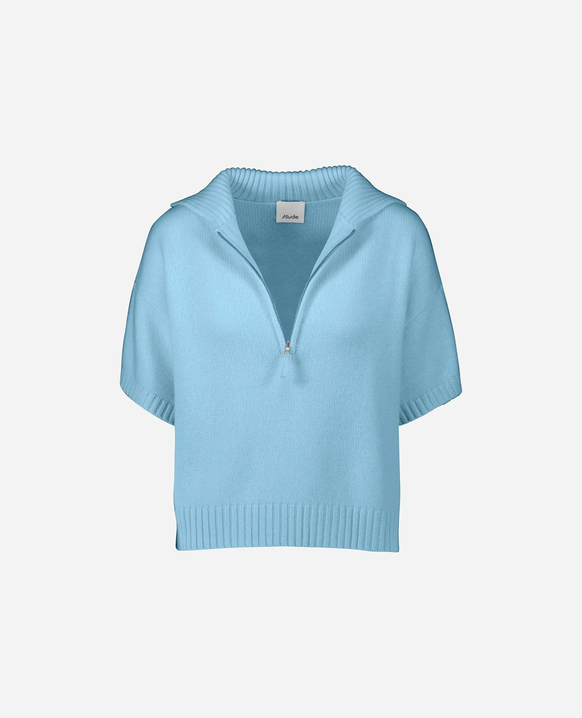 Polo Pullover aus Cashmere in Blau