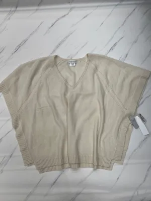 Poncho Designer By White And Warren In Beige, Size: M