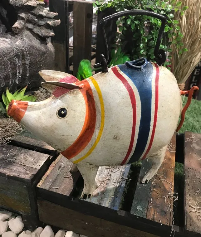 Poncho Pig Plant Pals Hand-Painted Watering Can