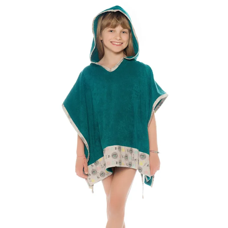 Poncho Third Eye teal