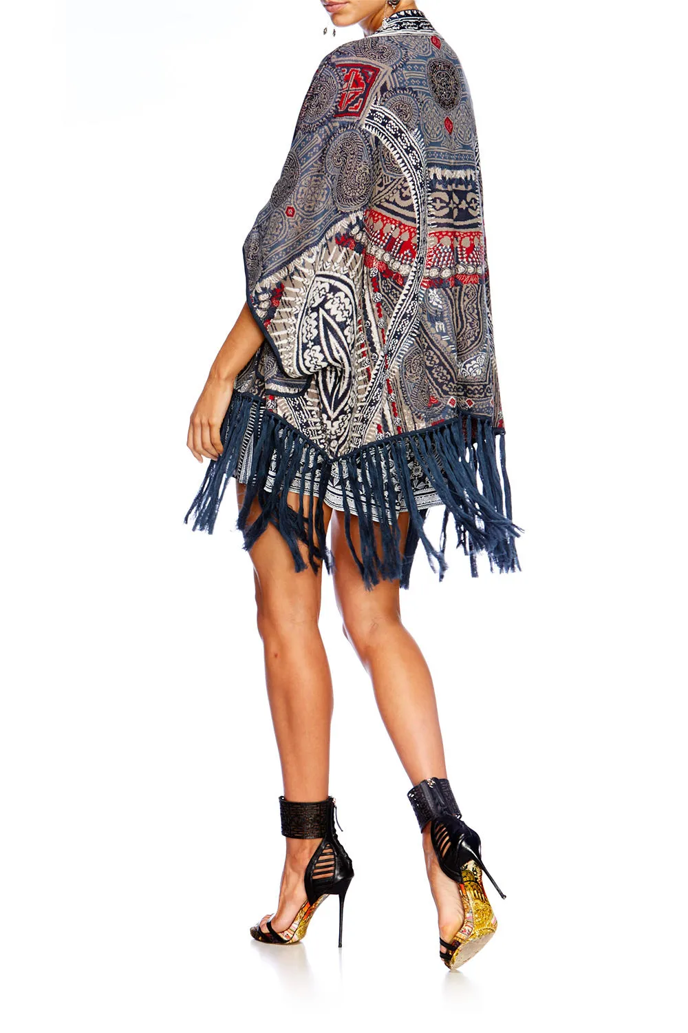 PONCHO WITH POCKETS & FRINGING TEACHER'S PET