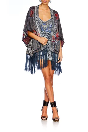 PONCHO WITH POCKETS & FRINGING TEACHER'S PET