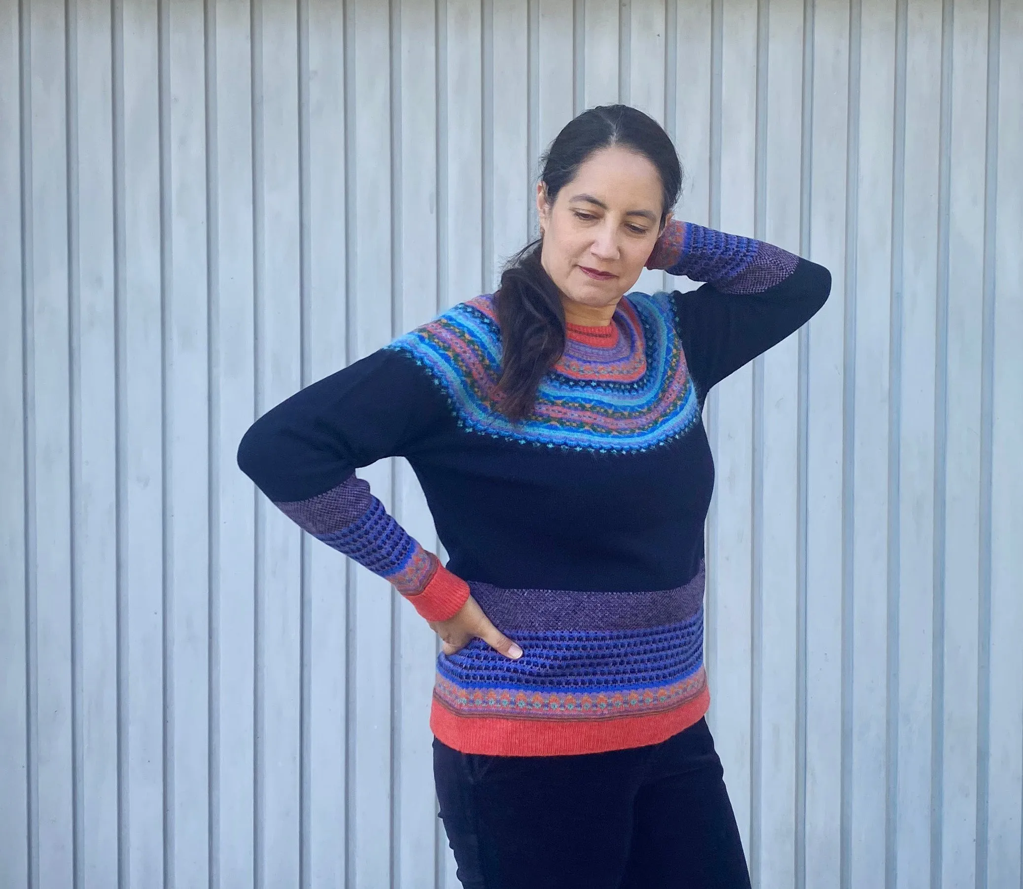 Pullover aus reiner Wolle - Alpine Enchanted