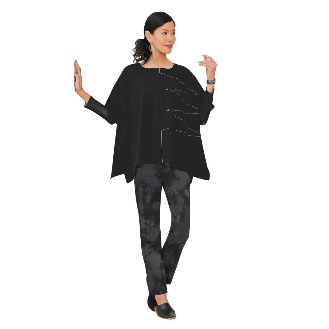 Punch Oversized Poncho - Black