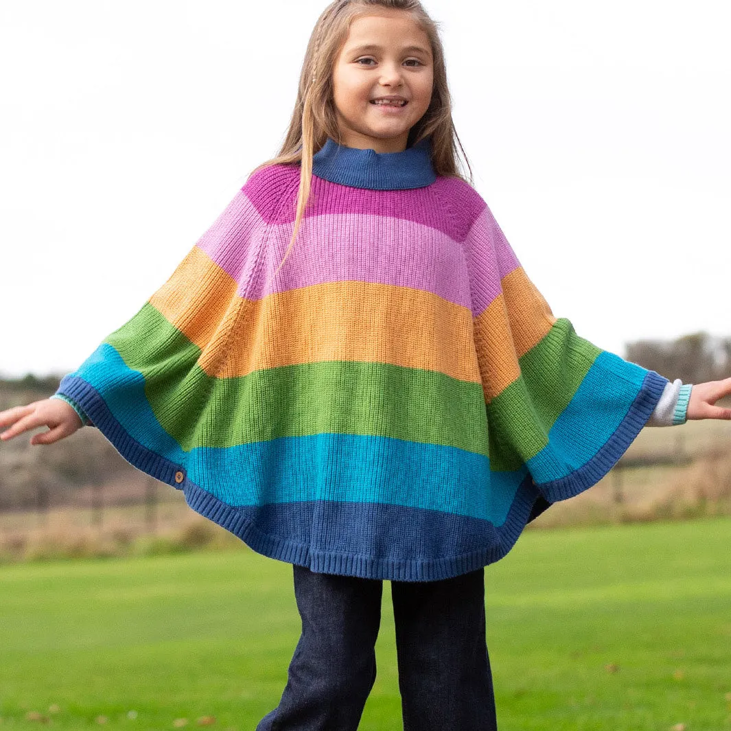 Rainbow poncho