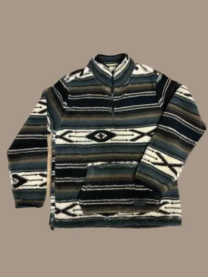 Rock and Roll Cowboy Men's Dark Brown Aztec Print 1/4 Zip Sherpa Pullover BM91T05370 Rock and Roll Cowboy Men's Dark Brown Aztec Print 1/4 Zip Sherpa Pullover BM91T05370