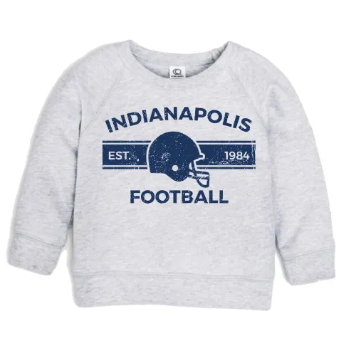 Roman & Leo - Indianapolis Football Crewneck Pullover in Heather Grey