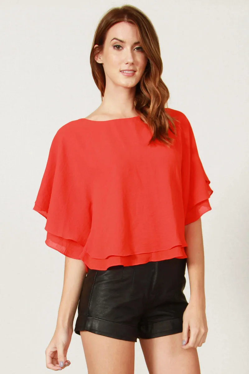 Rouge Poncho Top