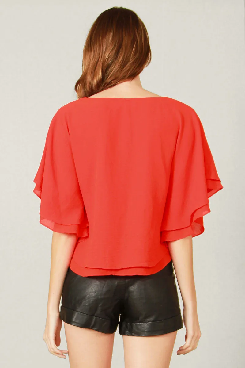 Rouge Poncho Top