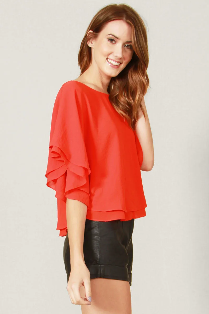 Rouge Poncho Top
