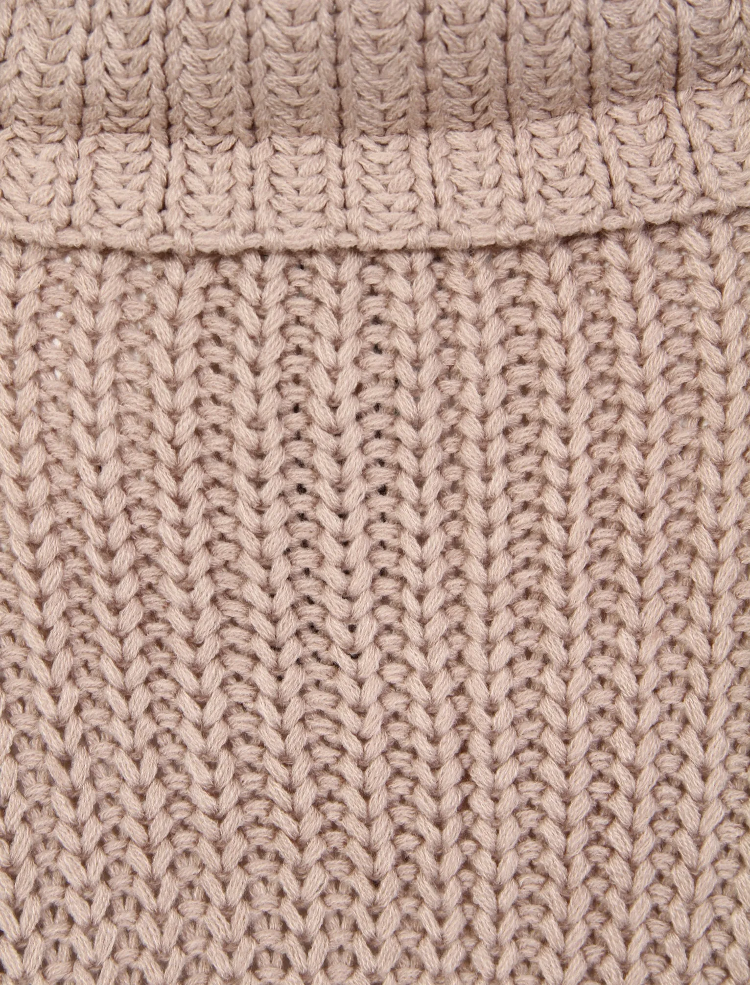 Royal Cowl Neck Cable Knit Poncho in Stone - Tokyo Laundry