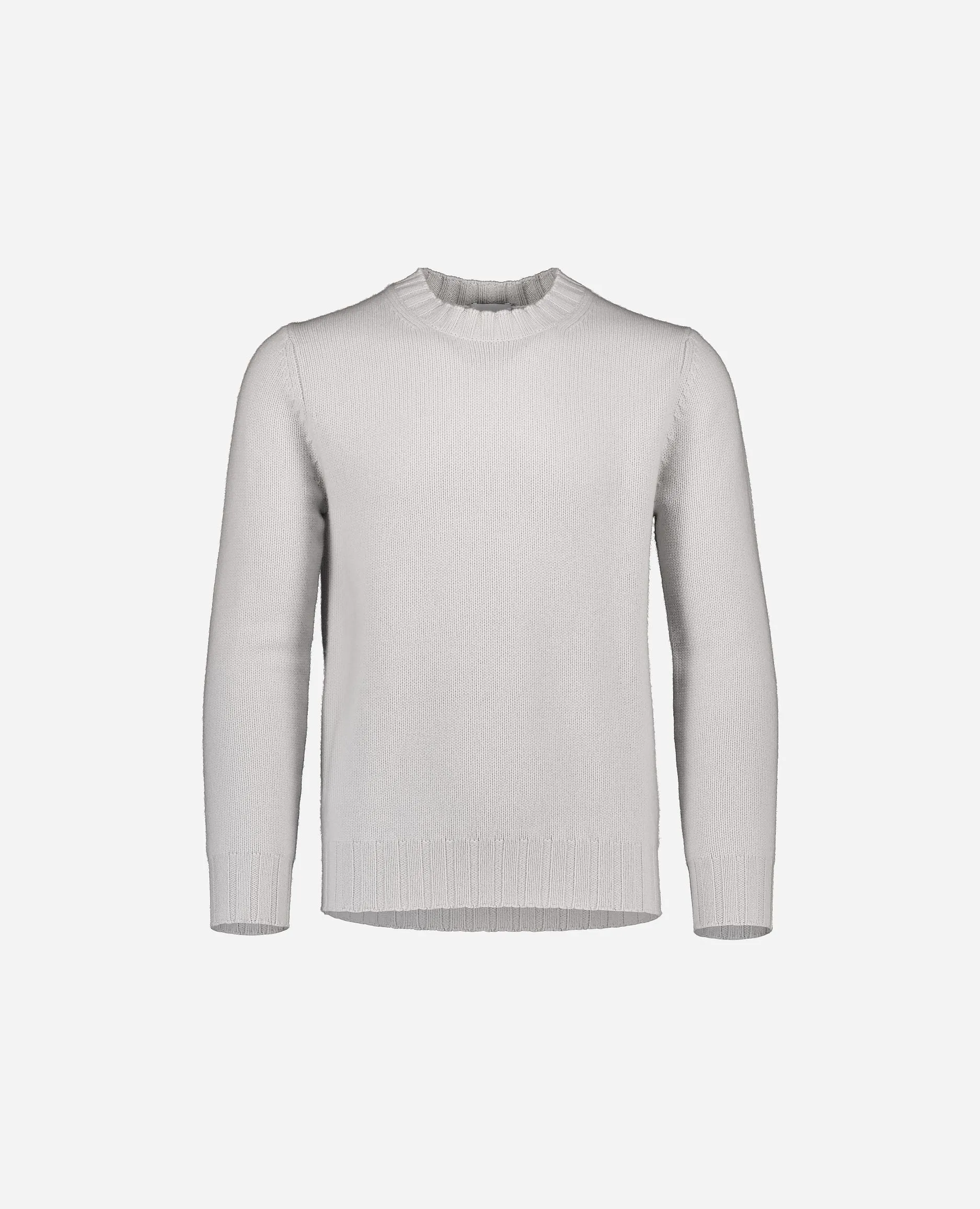Rundhals Pullover aus Cashmere in Grau