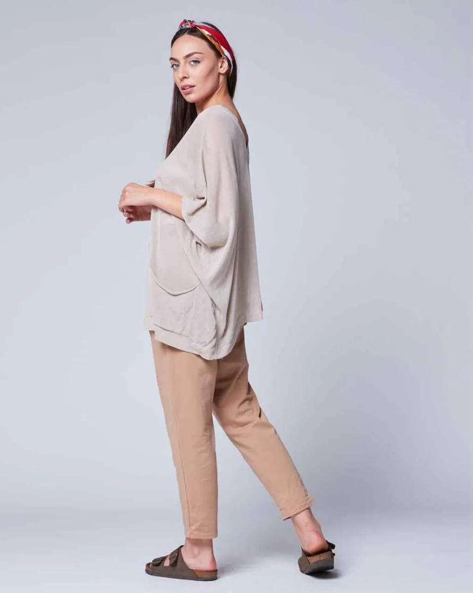 Sheer Gradient Button Poncho