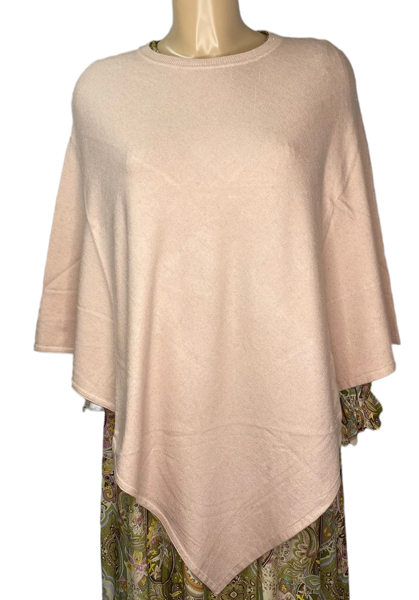 Shimmer Poncho With Silver And Gold Fleck (4 Colours)