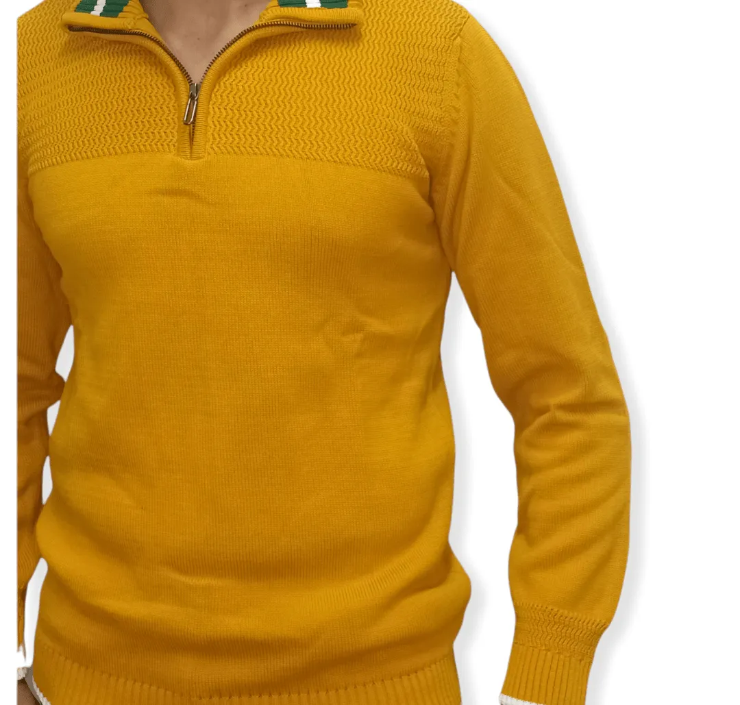 [Slim Fit] Men Pullover AX - Mustard