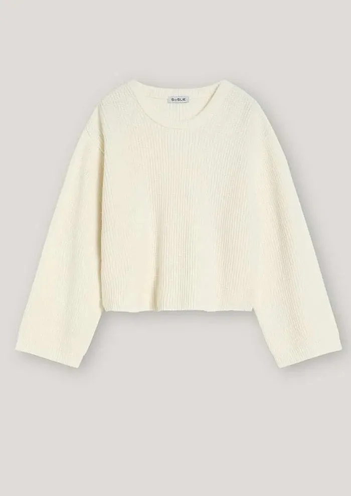 SOSUE Rip Round Neck Pullover