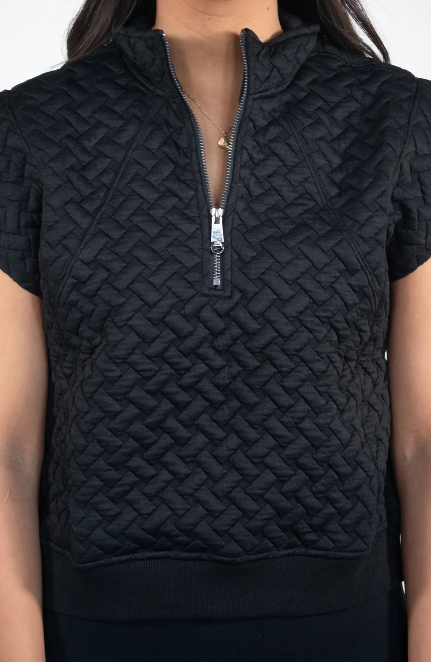 Tell You Everything Black Puff Pullover