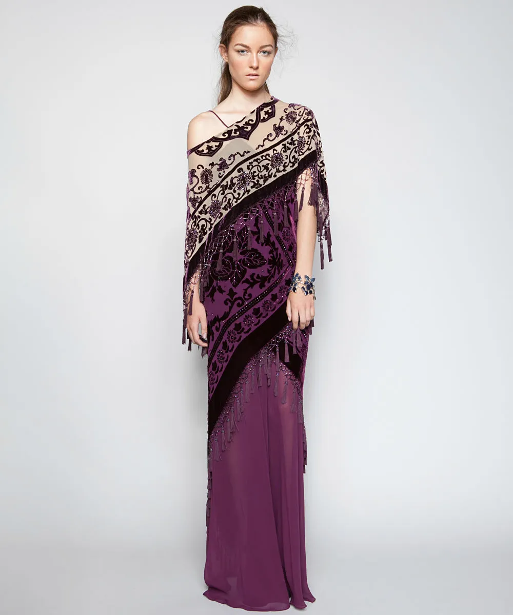 THE RHIANNON SHAWL IN PLUM