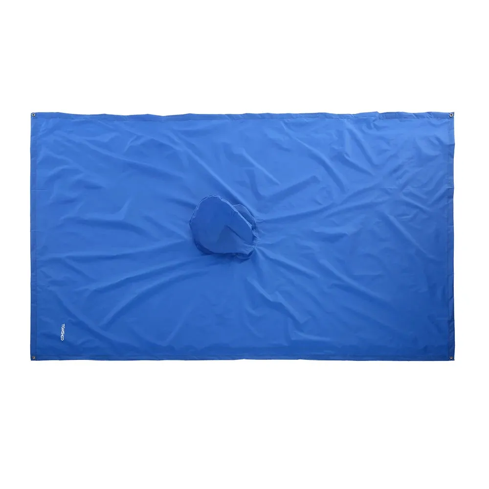 TOMSHOO Multifunctional Rain Poncho Cover with Hood Hiking Cycling Rain Cover Poncho Coat Outdoor Tool Camping Tent Mat