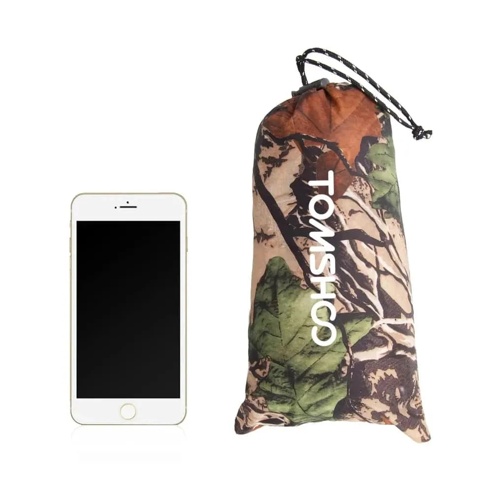 TOMSHOO Multifunctional Rain Poncho Cover with Hood Hiking Cycling Rain Cover Poncho Coat Outdoor Tool Camping Tent Mat