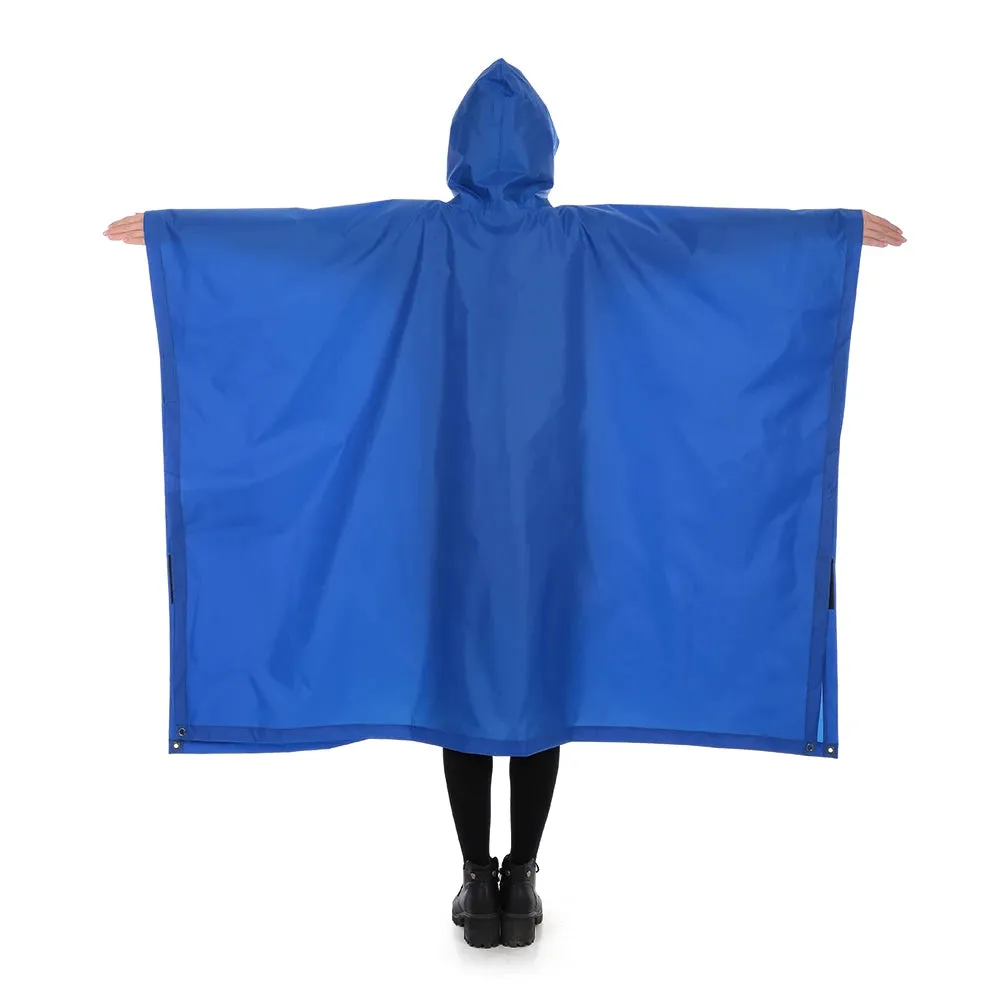 TOMSHOO Multifunctional Rain Poncho Cover with Hood Hiking Cycling Rain Cover Poncho Coat Outdoor Tool Camping Tent Mat