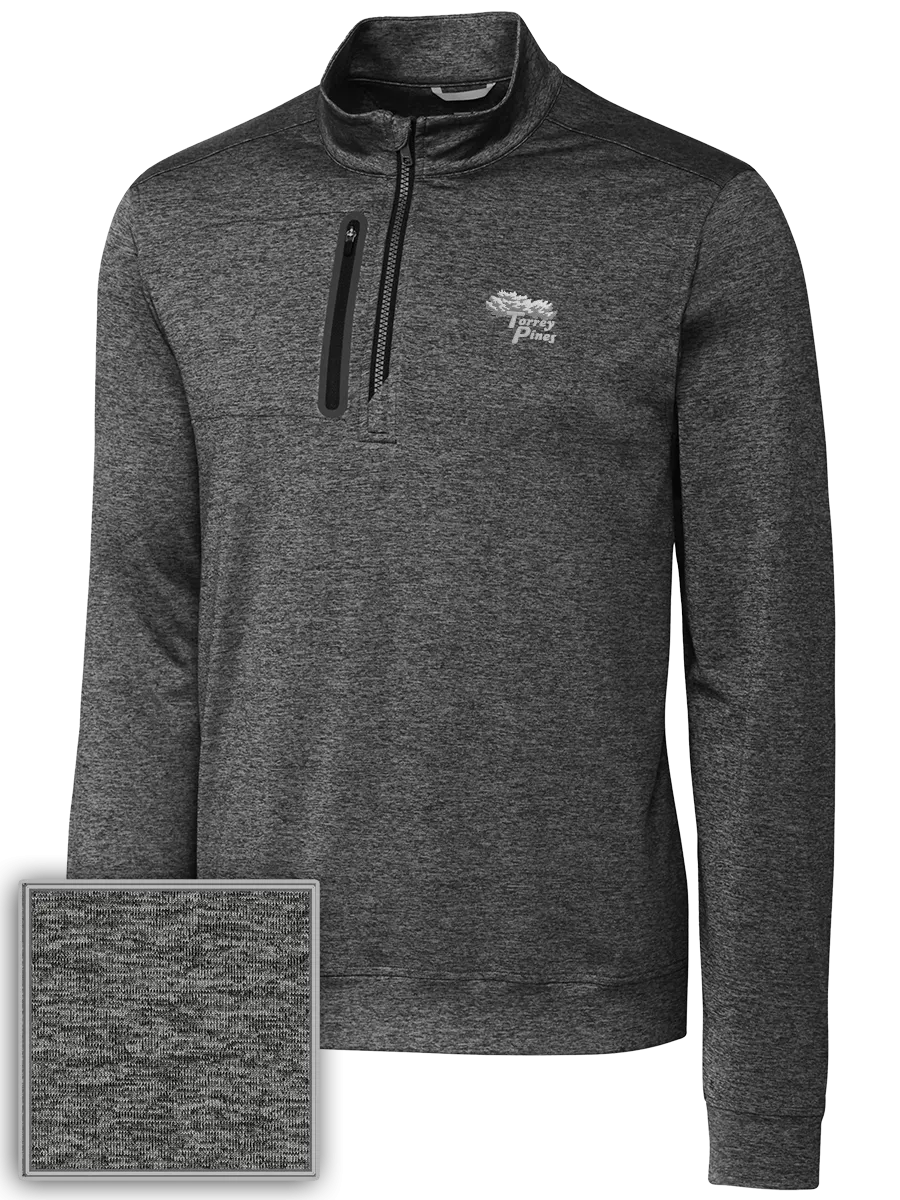 Torrey Pines Stealth Heathered Quarter Zip Men's Pullover