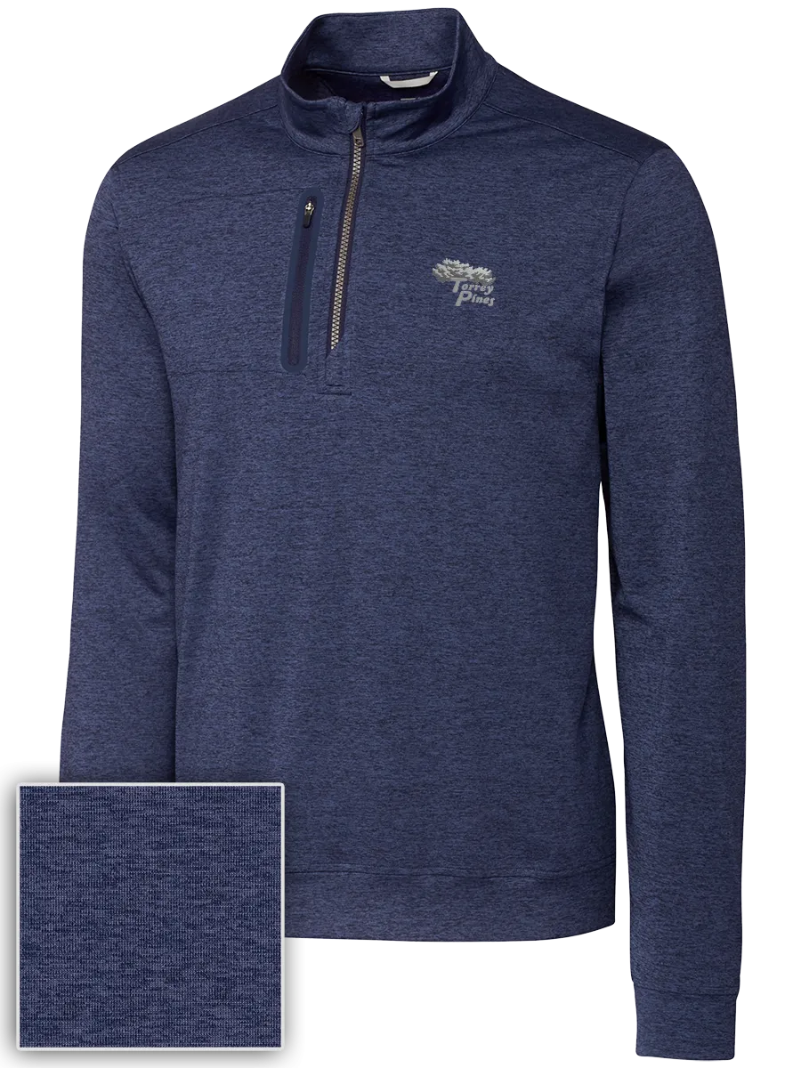 Torrey Pines Stealth Heathered Quarter Zip Men's Pullover