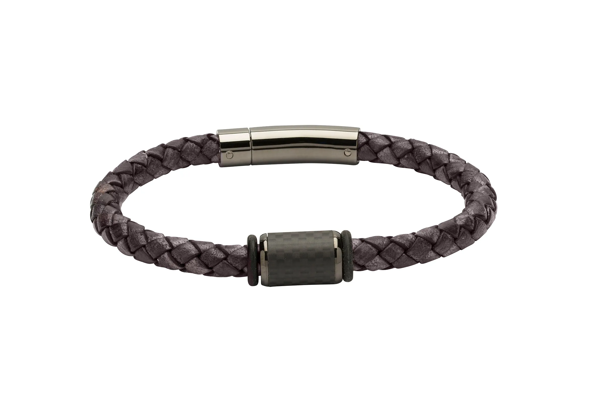 Unique & Co Antique Black Leather Bracelet B376ABL
