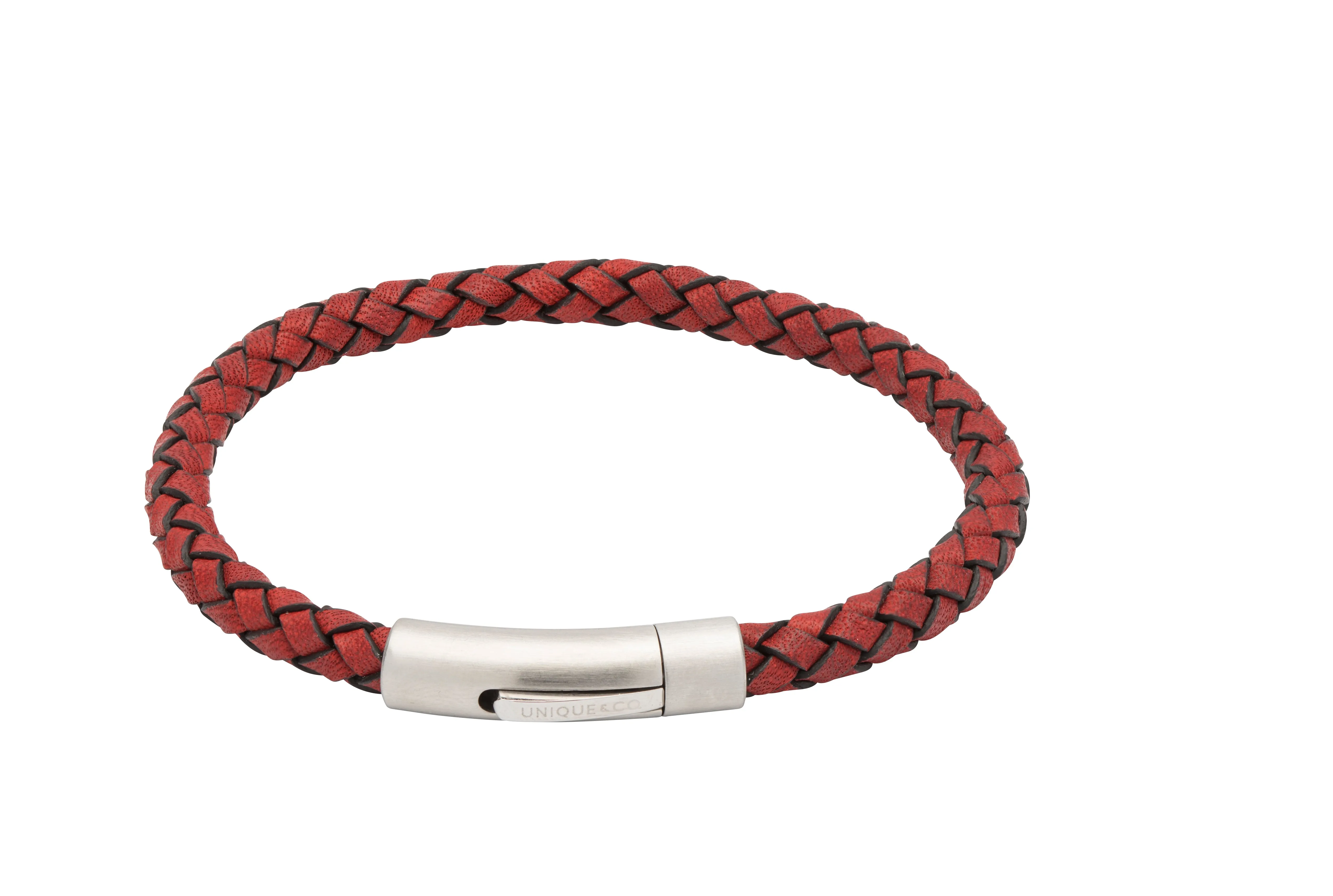 Unique & Co Antique Red Leather Bracelet B400ARE