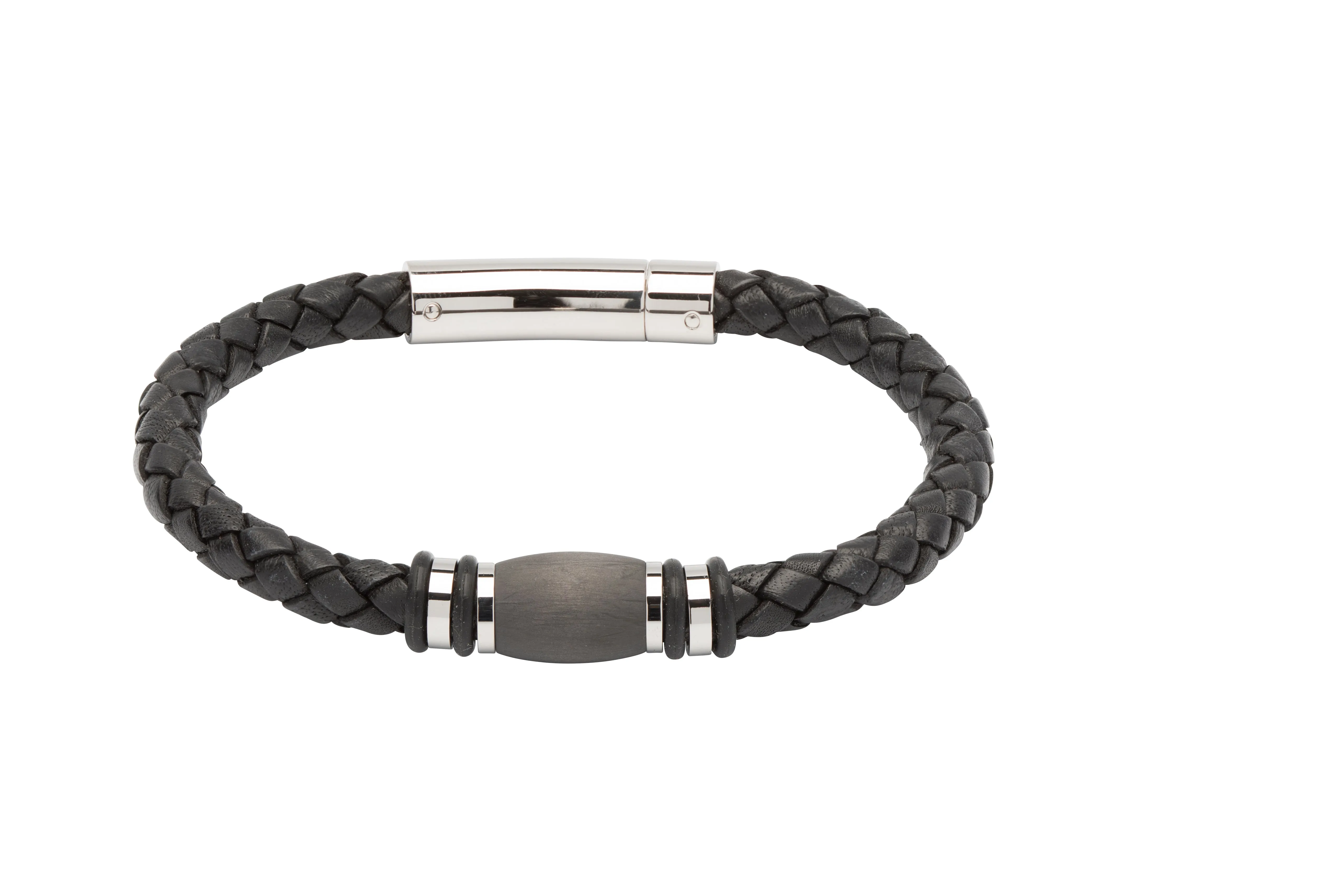 Unique & Co Black Leather Bracelet B401BL