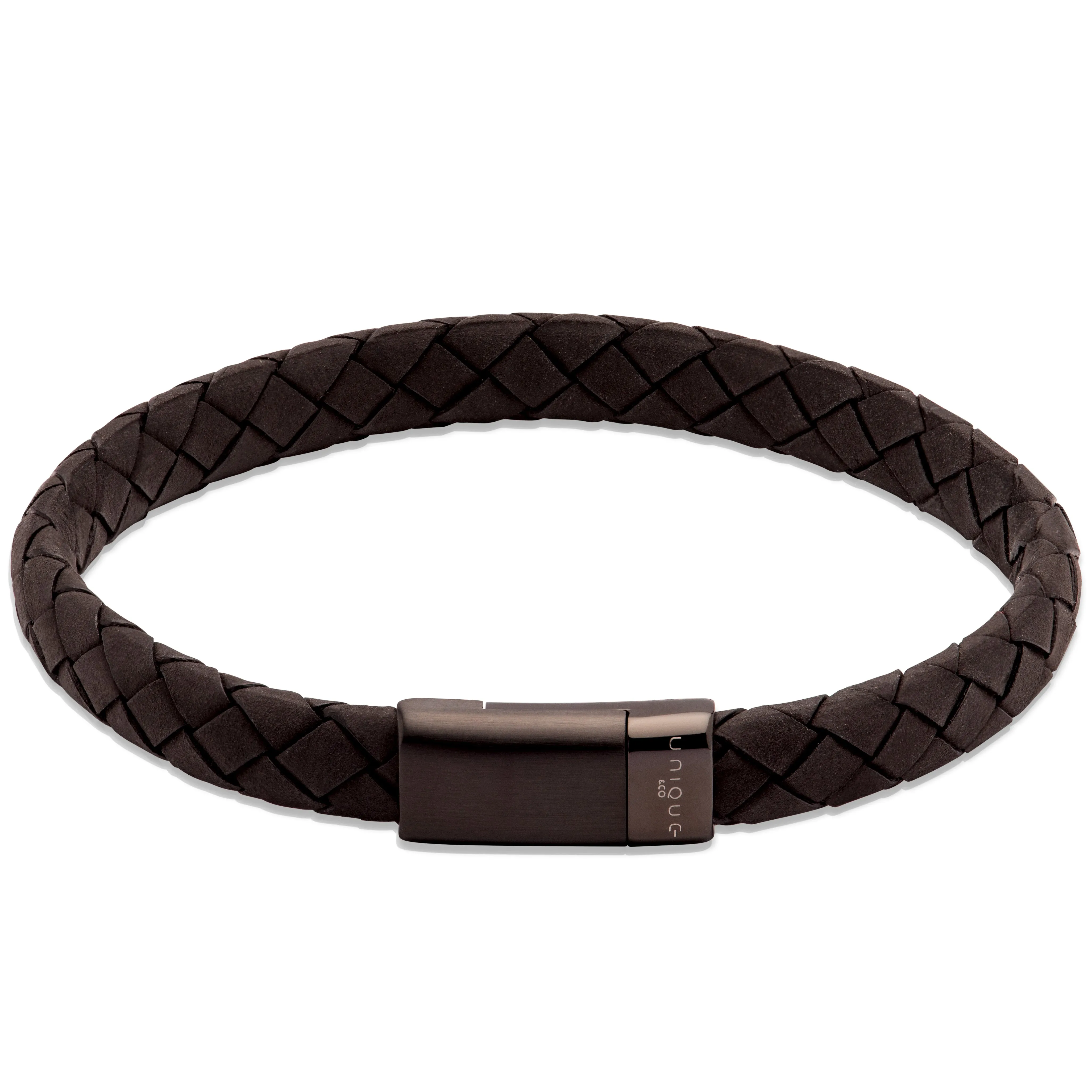 Unique & Co Black Leather Bracelet B454BL