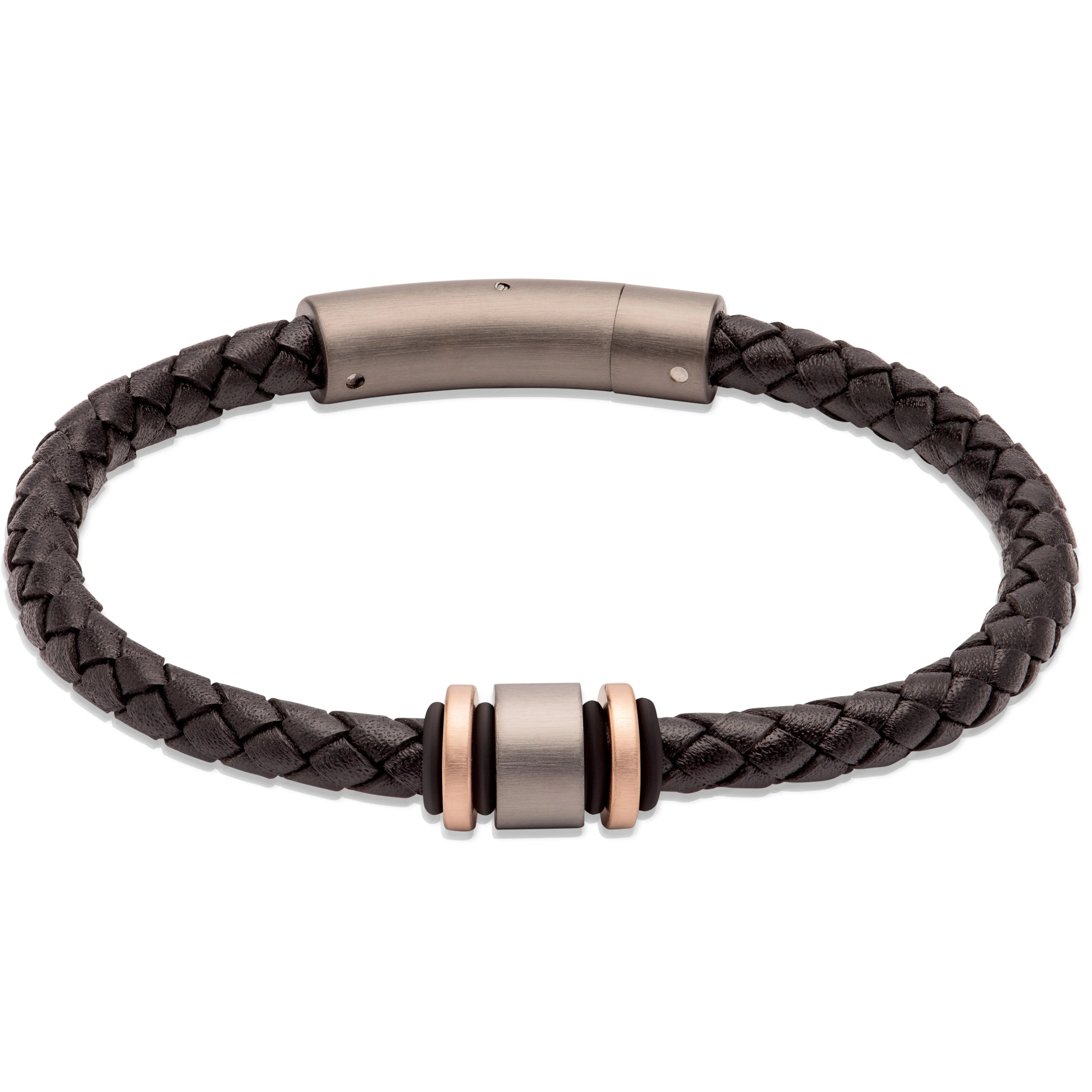 Unique & Co Black Leather Bracelet B457BL