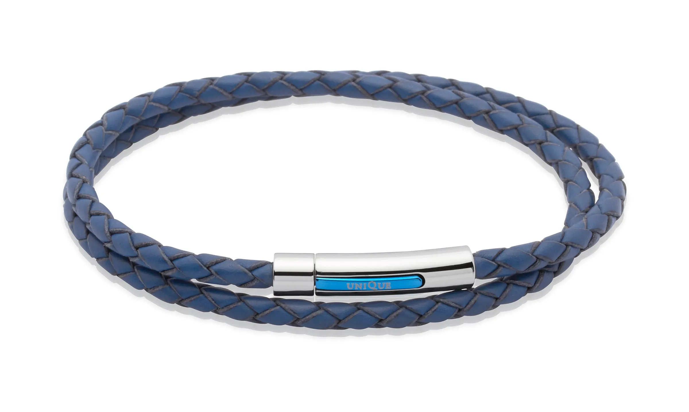 Unique & Co Blue Leather Bracelet B171BLUE