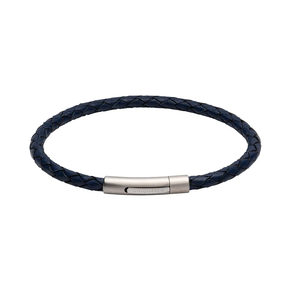 Unique & Co Blue Leather Bracelet B444BLUE