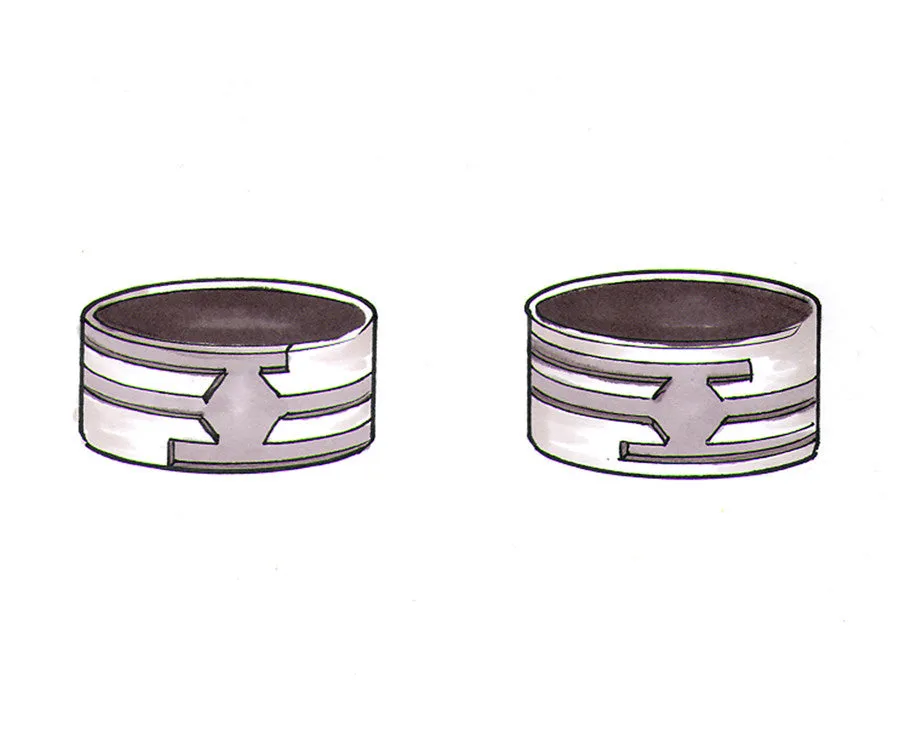 Unique Custom Men's Wedding Ring