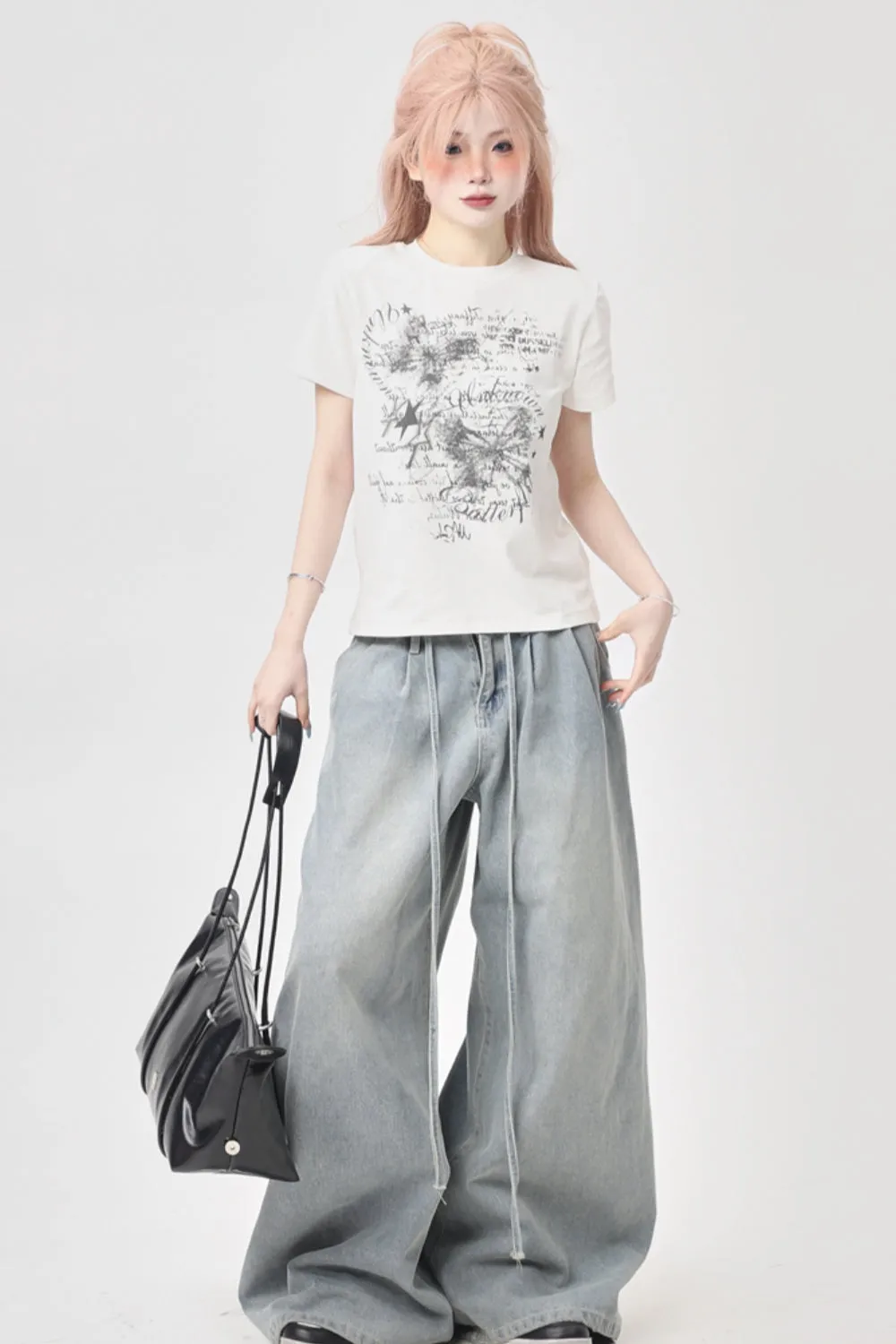 Unique Print Short-Sleeve T-Shirt