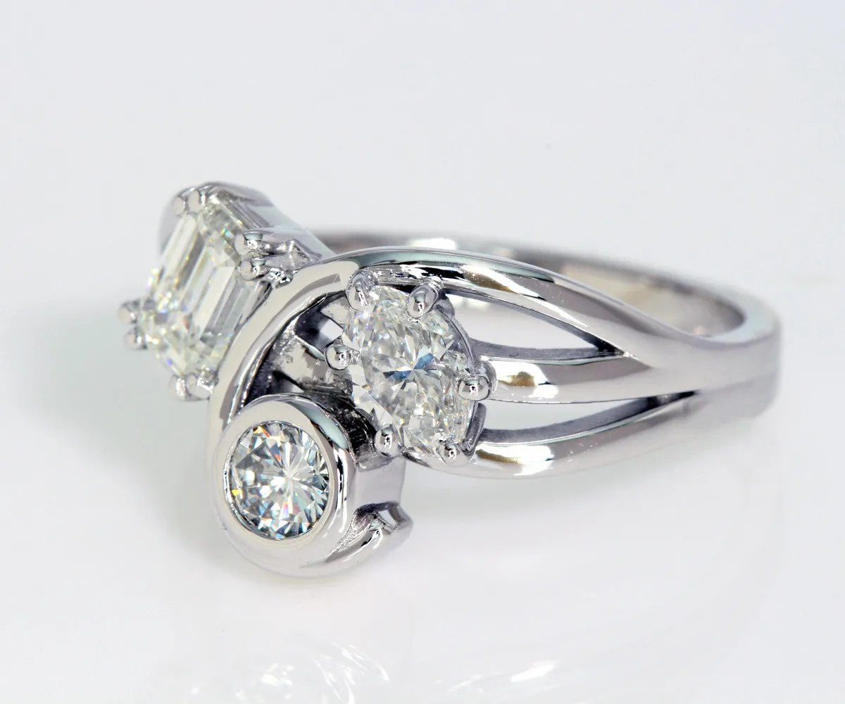 Unique Three Diamond Ring Redesigned