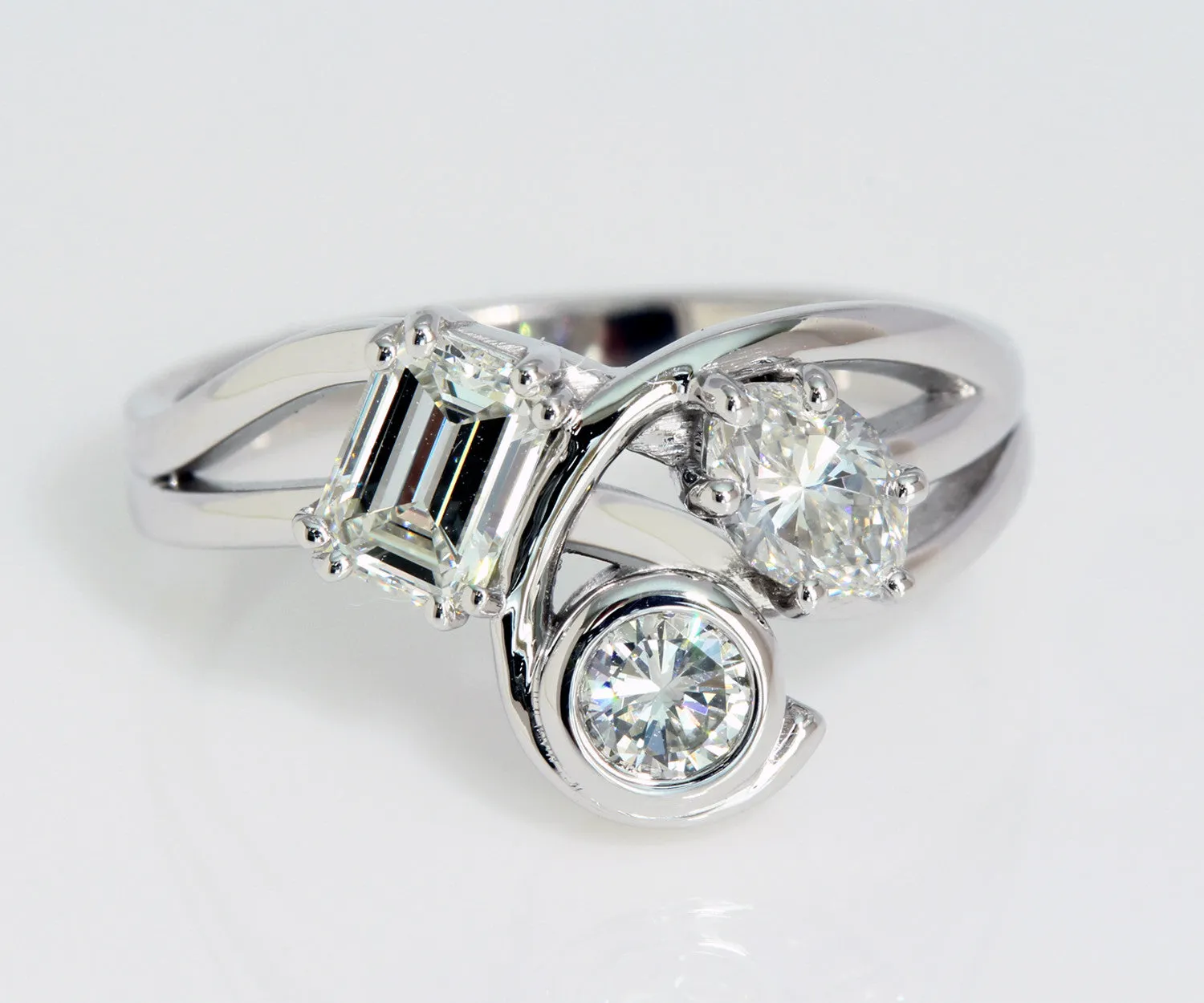 Unique Three Diamond Ring Redesigned