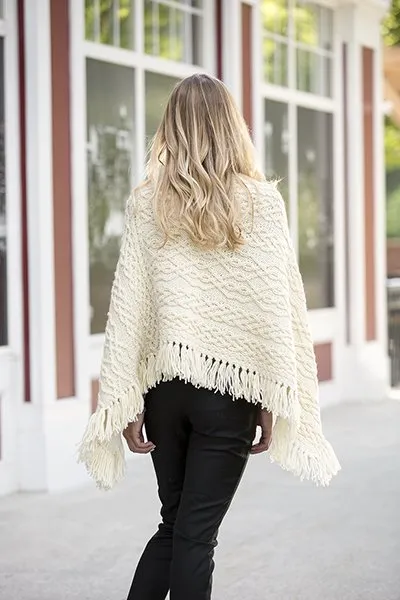 Universal Yarn Deluxe Cable Collection Patterns - Cumberland Poncho - PDF Download