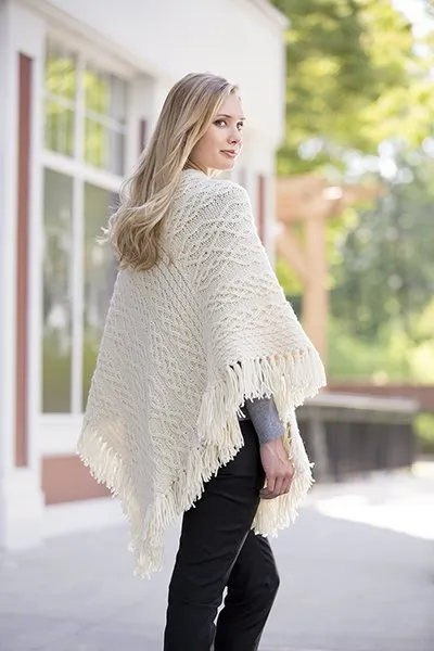 Universal Yarn Deluxe Cable Collection Patterns - Cumberland Poncho - PDF Download